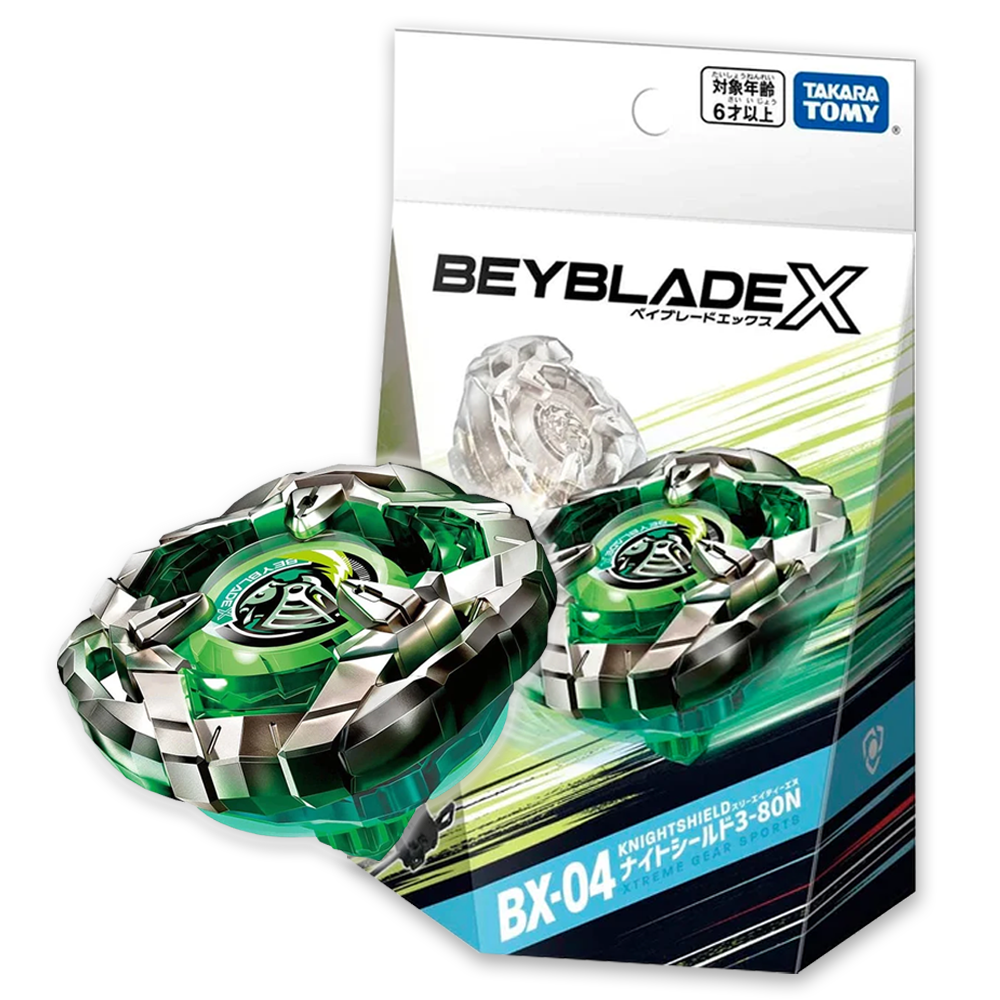 Takara Tomy Beyblade X Bx-04 Starter Knight Shield 3-80N