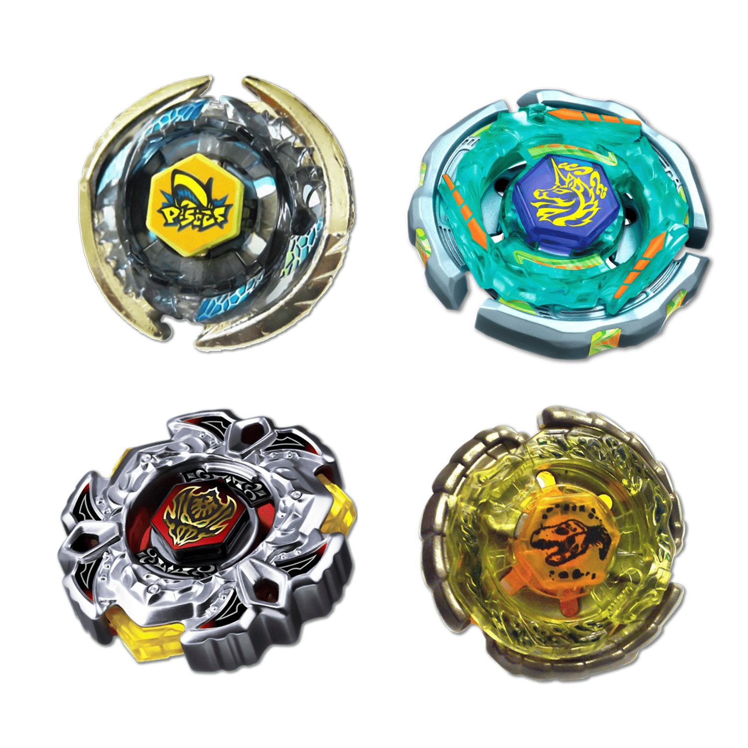 Beyblade Combo Thermal Pisces - Ray Unicorno Striker - Nightmare Rex -Variares 4 Pack