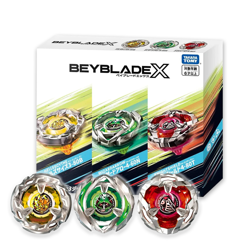 Takara Tomy Beyblade X Bx-08 3 On 3 Deck Set