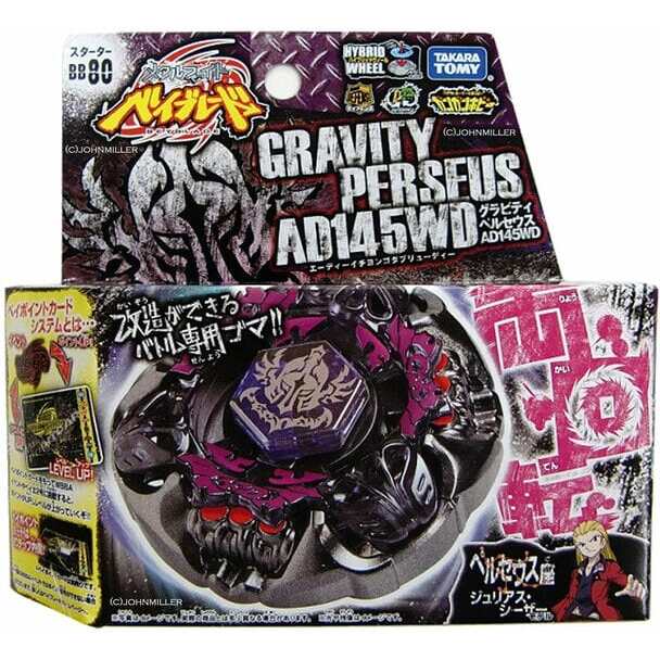 Takara Tomy Gravity Perseus Destroyer Ad145Wd Metal Masters Beyblade Starter W/ Launcher Bb-80