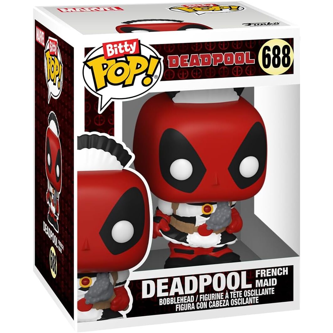 Funko Bitty Pop! Deadpool - Bathtime, 4-Pack And A Surprise Mystery Mini Figure - 0.9 Inch (2.2 Cm) Collectable - Stackable Display Shelf Included - Gift Idea - Party Bags Stocking - Cake Topper