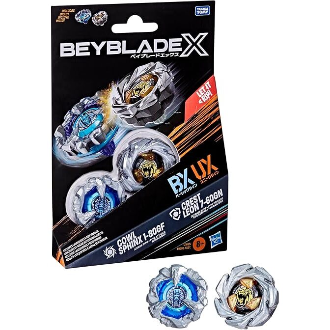Beyblade X Cowl Sphinx 1-80Gf Bx & Crest Leon 7-60Gn Ux Dual Pack Set
