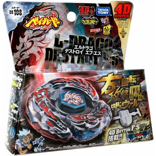Takara Tomy L-Drago Destructor Destroy F:S Metal Fury Beyblade Bb-108